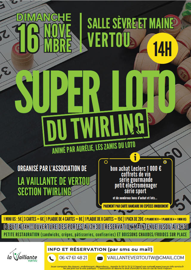 Super Loto section Twirling de la Vaillante Vertou 