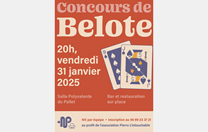 Concours de Belote pour Pierrol'intouchable